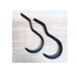 Rolling Pin Wall Display Plain Top Starter pair of wrought iron hooks