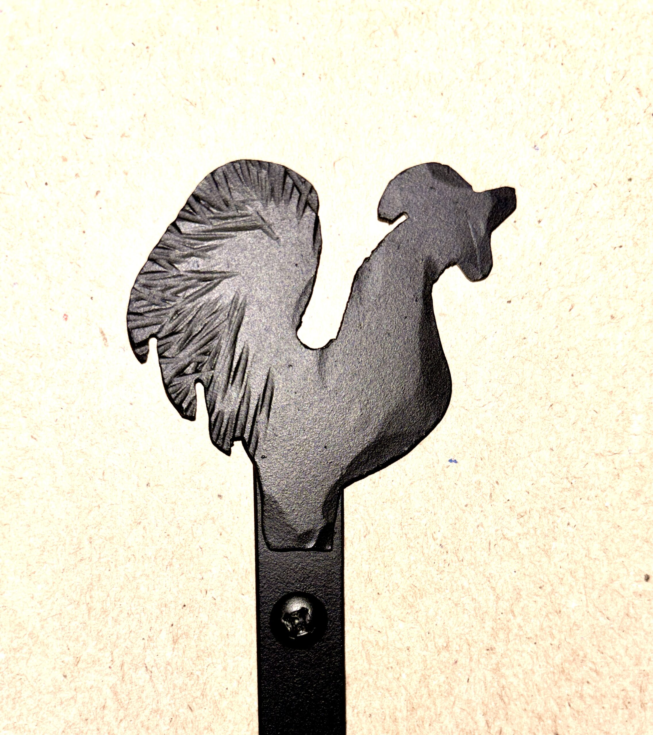 Rolling Pin Wall Display Hooks | Folk Art Inspired Tops | Rooster Starter Pair Hooks - Image 2