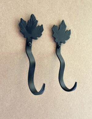 Rolling Pin Wall Display Hooks | Folk Art Inspired Tops | Maple Leaf Starter Pair Hooks