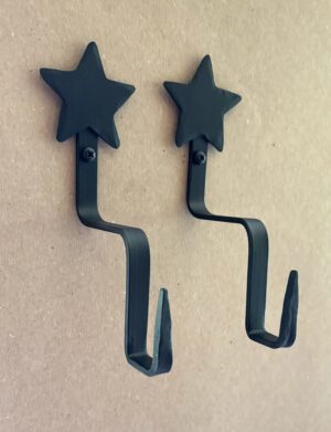 Quilt and Textile Wall Display Hooks | Folk Art Design | Lone Star Starter Pair Hooks Only